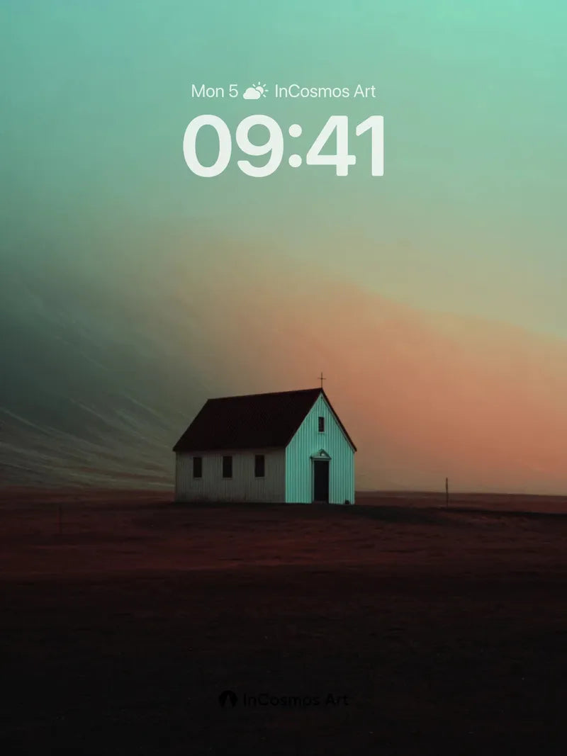 Solitary House Wallpaper in Hazy Horizon