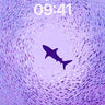 Violet Current Wallpaper with Solitary Silhouette wallpaper for iPhone, iPad & Mac