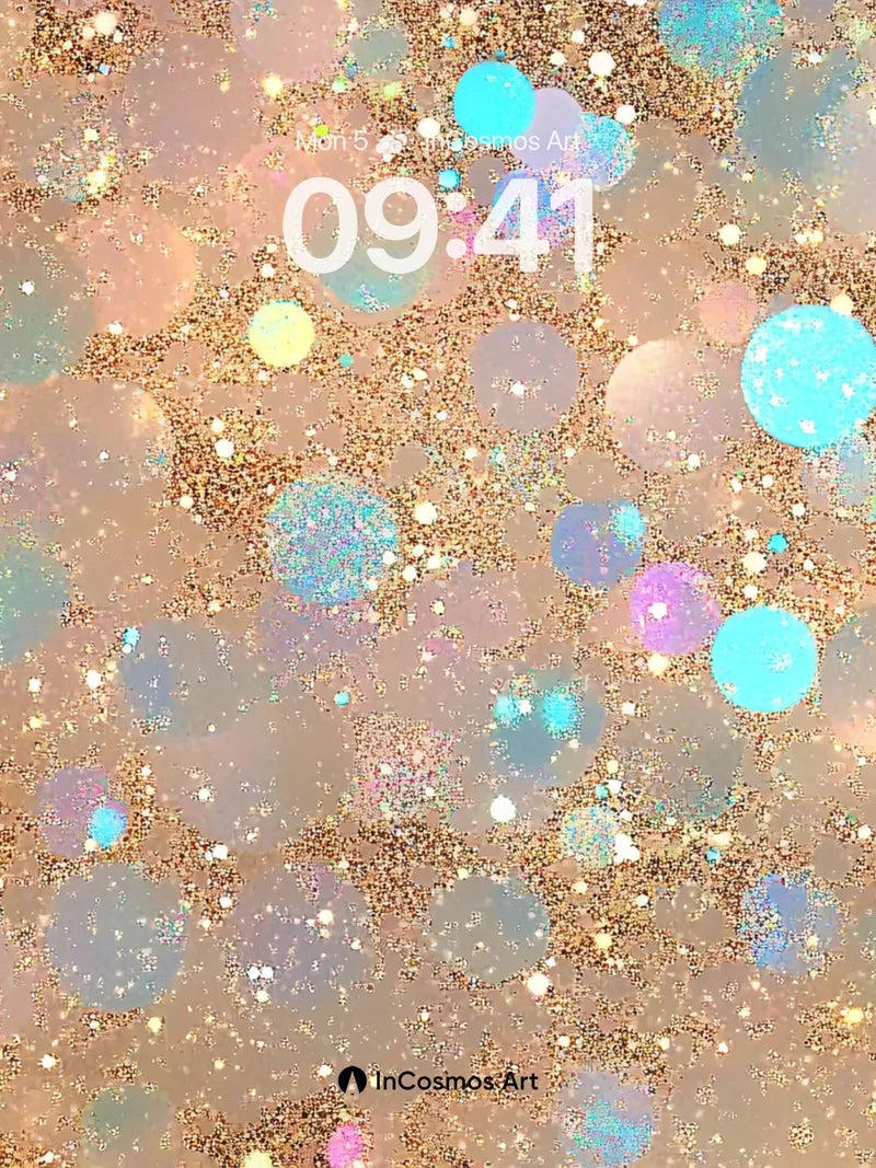 Luminous Dust Wallpaper with Iridescent Hues