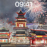 Firework Echo Wallpaper with Inked Reflections wallpaper for iPhone, iPad & Mac
