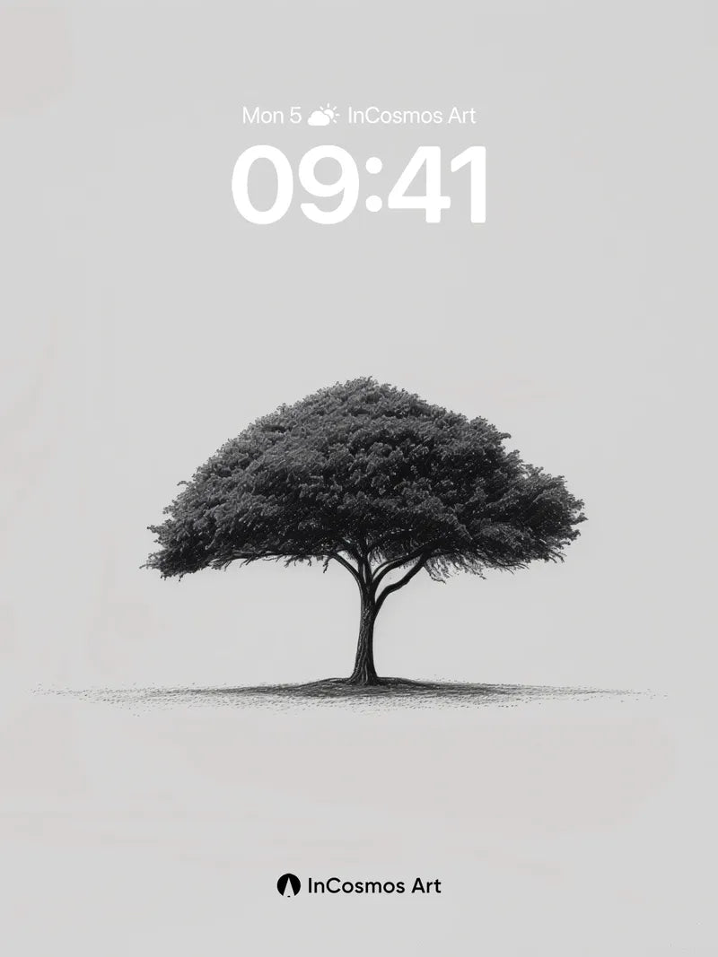 Silent Canopy Wallpaper with Floating Shadow