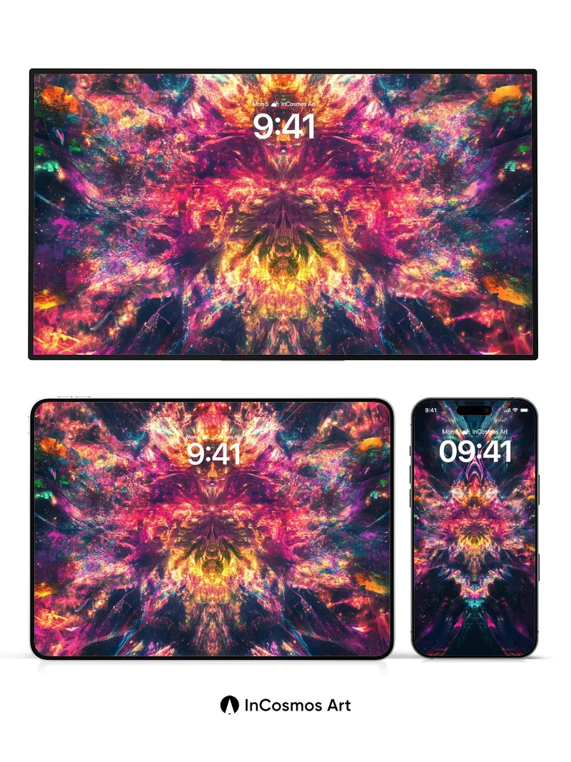 Cosmic Mirage Wallpaper with Nebula Veins