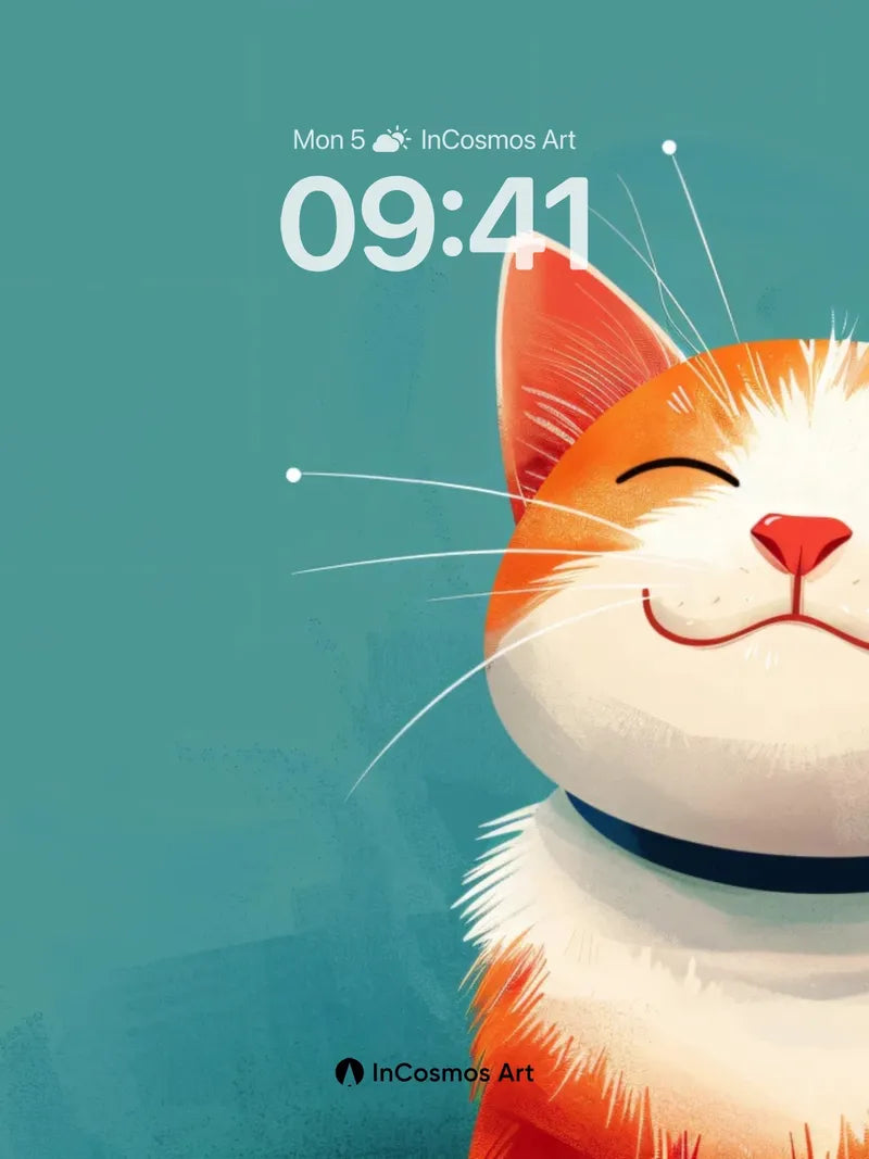 Serene Orange Cat Wallpaper with Soft Whiskers wallpaper for iPhone, iPad & Mac