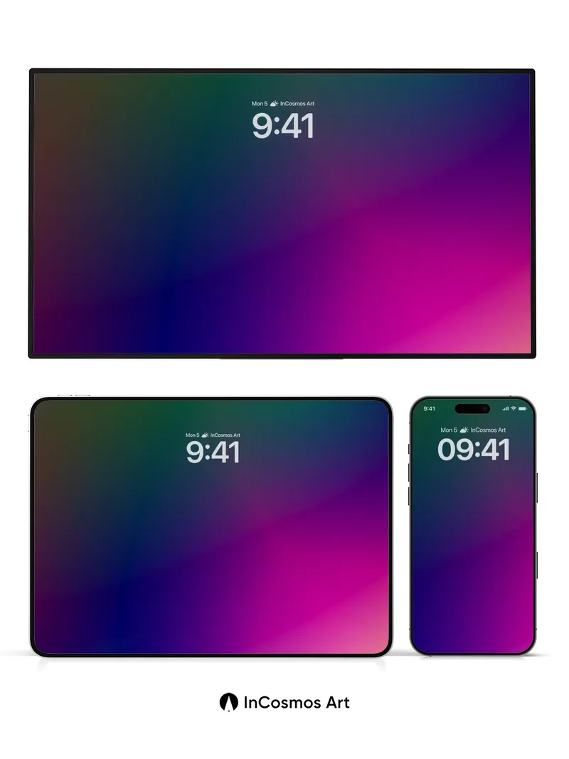 Velvet Hush Gradient Wallpaper with Cosmic Drift