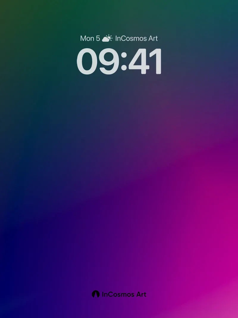 Velvet Hush Gradient Wallpaper with Cosmic Drift