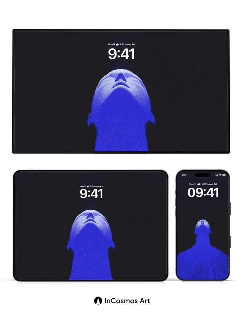 Klein Blue Reverie Wallpaper with Cosmic Breath