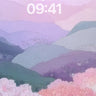 Pastel Mountain Layers Dreamy Wallpaper wallpaper for iPhone, iPad & Mac