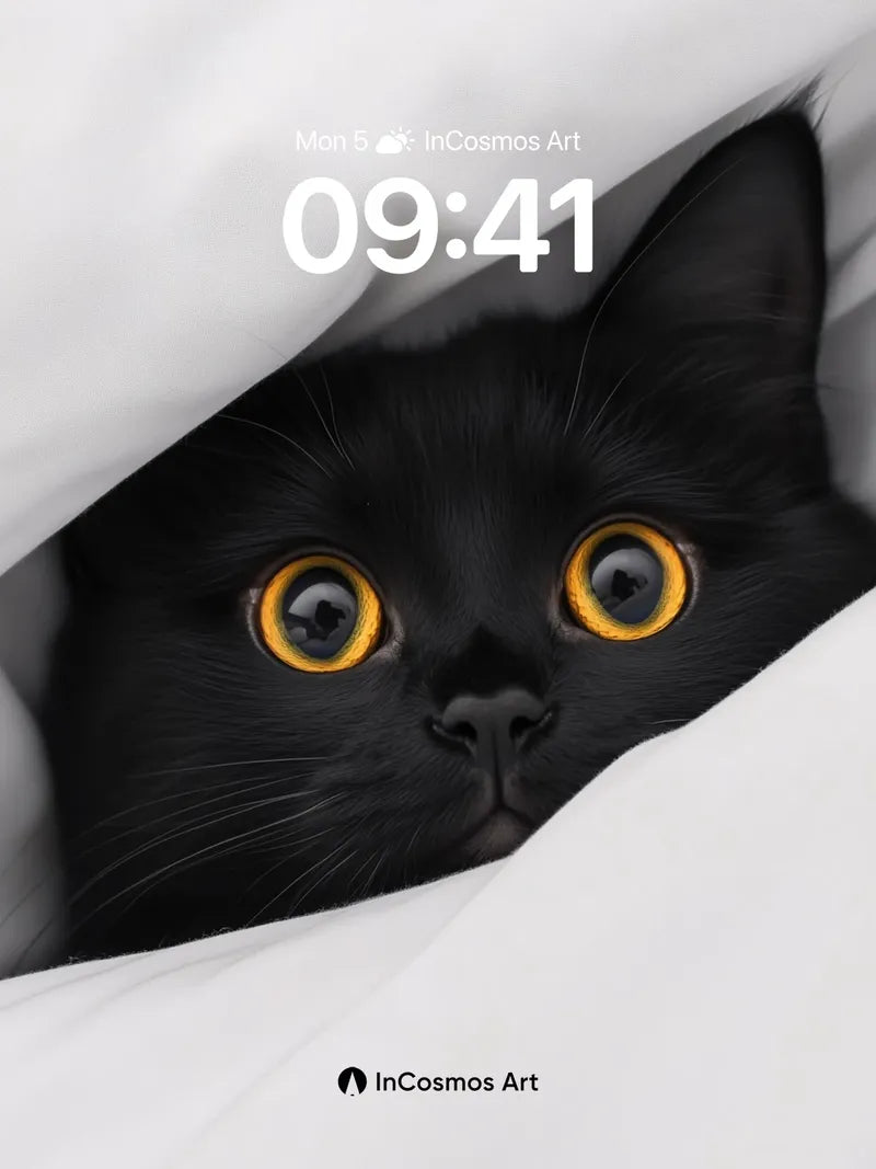 Whispering Shadow Wallpaper with Golden Eyes