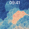Luminous Depth Wallpaper with Floating Coral Veins wallpaper for iPhone, iPad & Mac