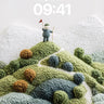 Knitted Summit Wallpaper with Tiny Explorer wallpaper for iPhone, iPad & Mac