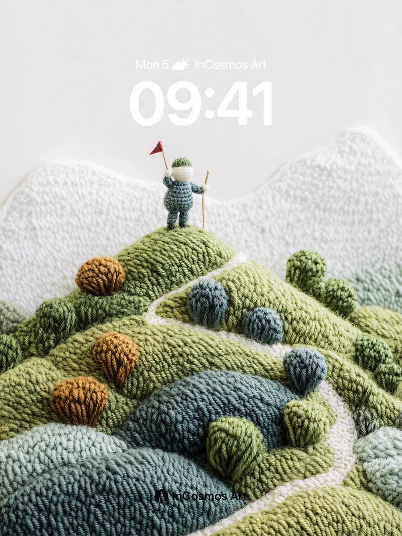 Knitted Summit Wallpaper with Tiny Explorer