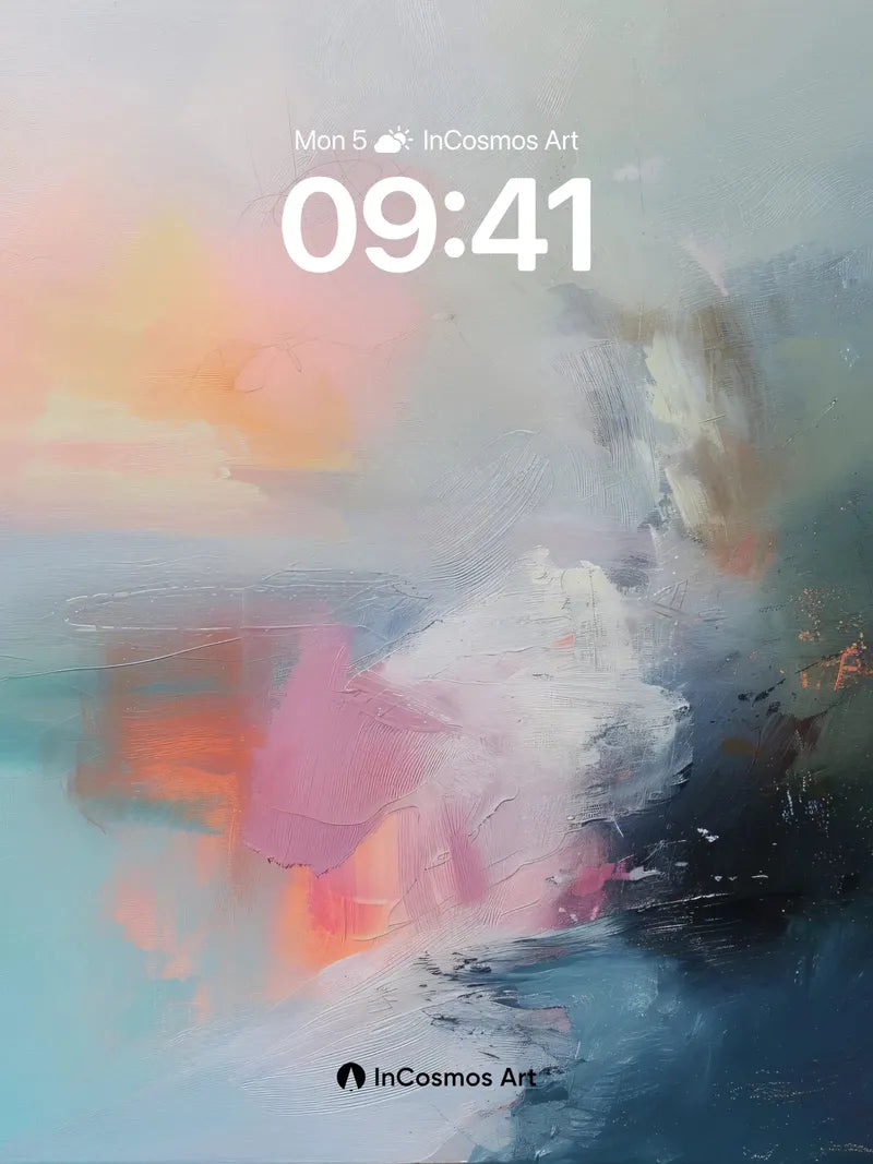 Whispering Canvas Wallpaper with Soft Hues