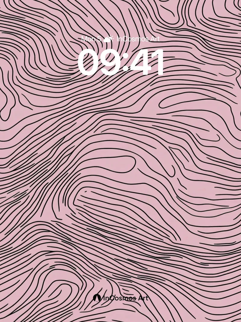 Whispering Contours Wallpaper with Topographic Lines