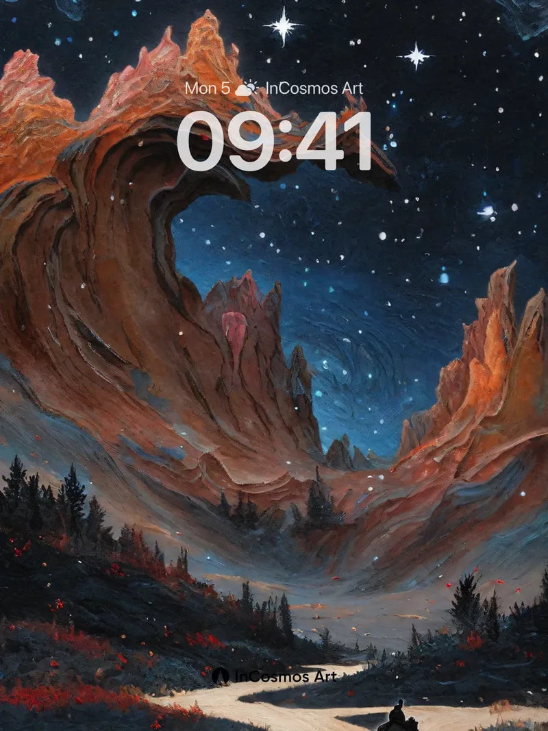 Stellar Canyon Wallpaper with Cosmic Arch