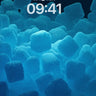 Blue Crystal Cubes Wallpaper wallpaper for iPhone, iPad & Mac