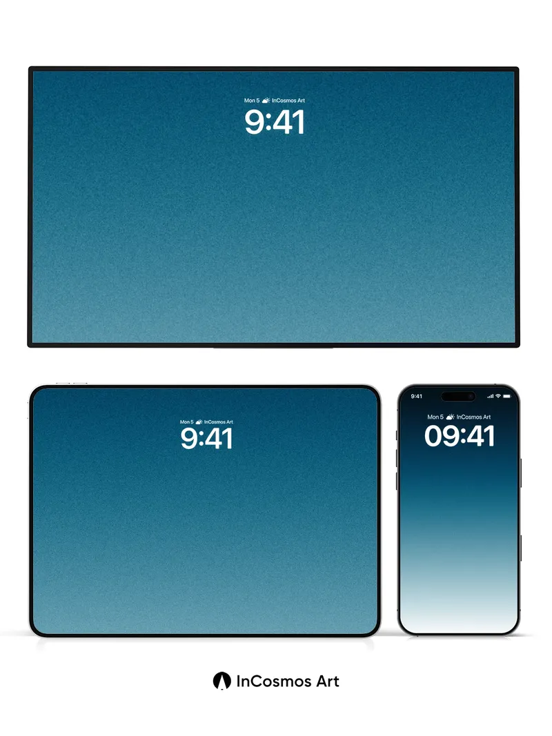 Serenity Gradient Wallpaper with Celestial Depth
