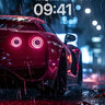Neon Pulse Wallpaper with Rain-Soaked Reflections wallpaper for iPhone, iPad & Mac