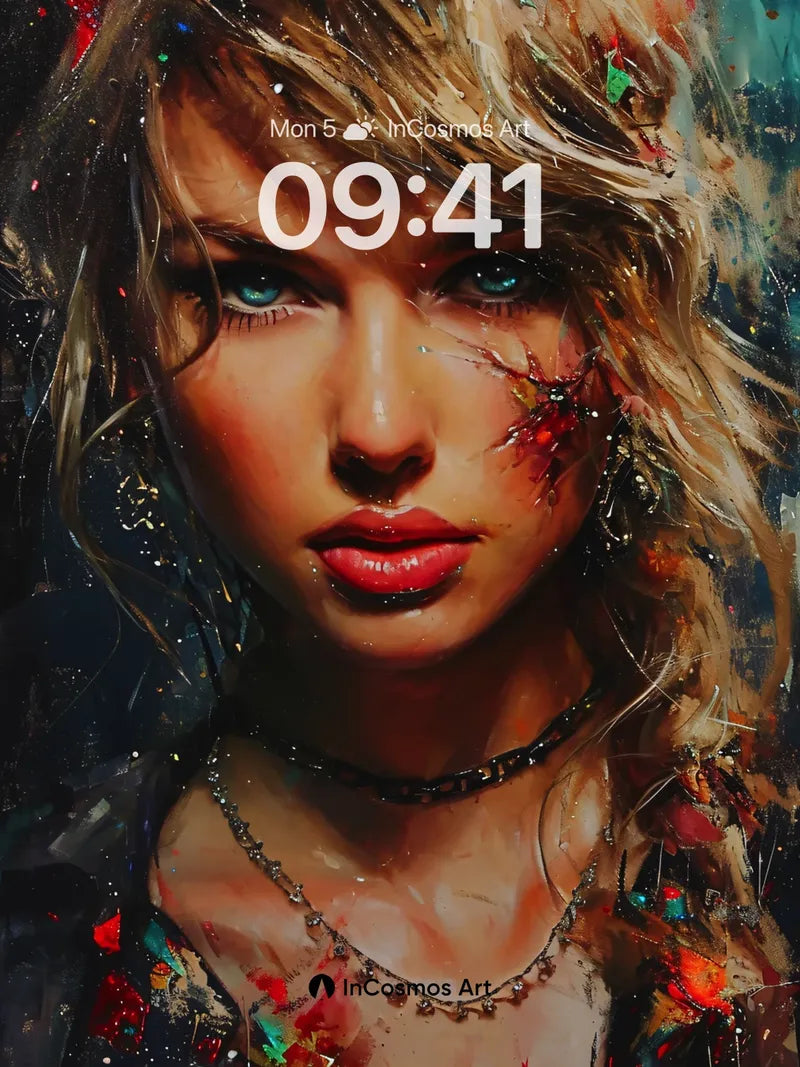 Crimson Canvas Wallpaper with Splattered Light wallpaper for iPhone, iPad & Mac