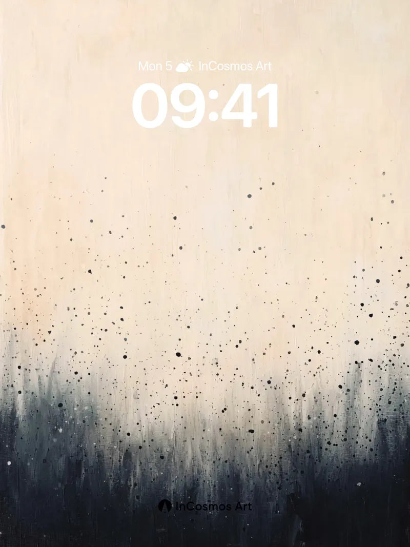 Nocturnal Hush Wallpaper with Ink Drips