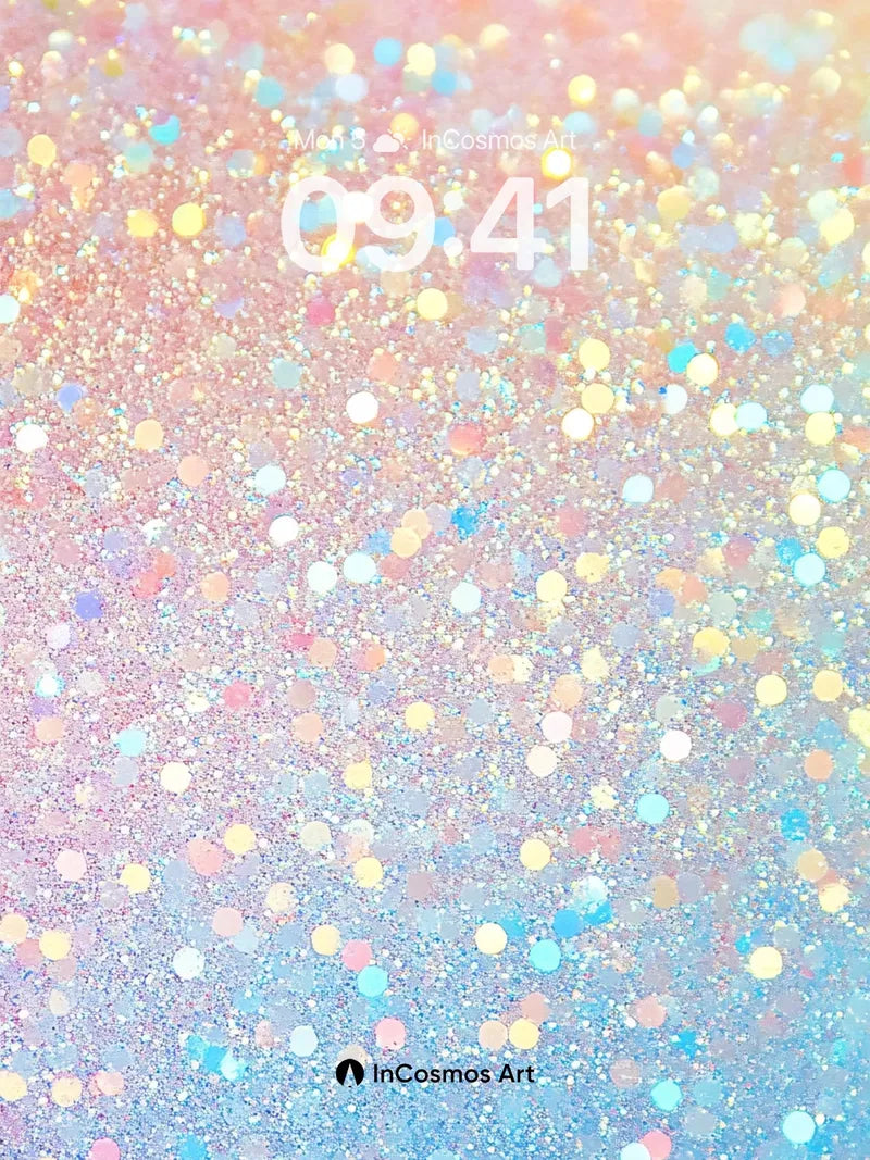 Luminous Confetti Wallpaper with Ethereal Gradient