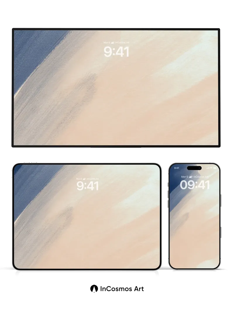 Serene Gradient Background with Soft Brushstrokes