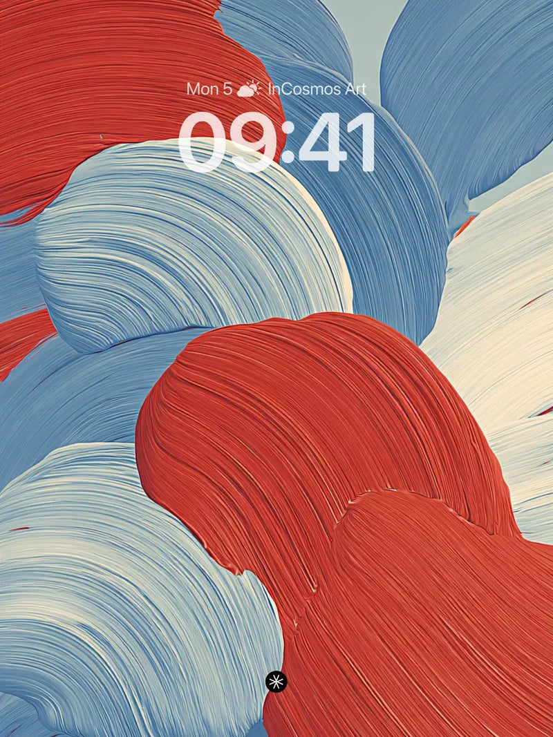 Fluid Motion Red and Blue Abstract Wallpaper wallpaper for iPhone, iPad & Mac
