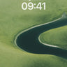 Velvet River Curve Wallpaper in Hushed Green wallpaper for iPhone, iPad & Mac