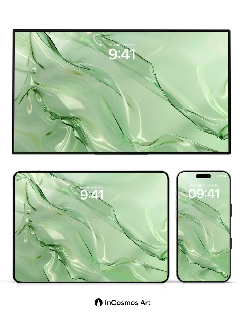 Serpentine Embrace Wallpaper with Liquid Light