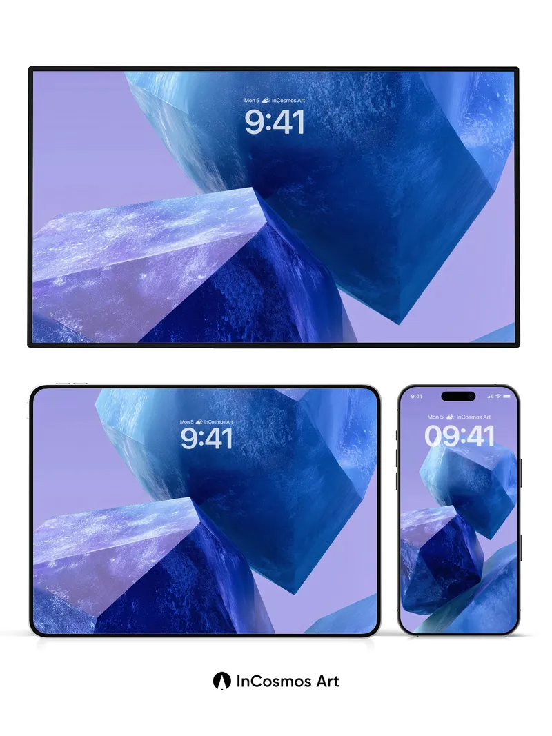 Crystal Echo Wallpaper with Frozen Light