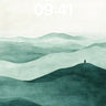 Serenity Ridge Wallpaper with Solitary Figure wallpaper for iPhone, iPad & Mac