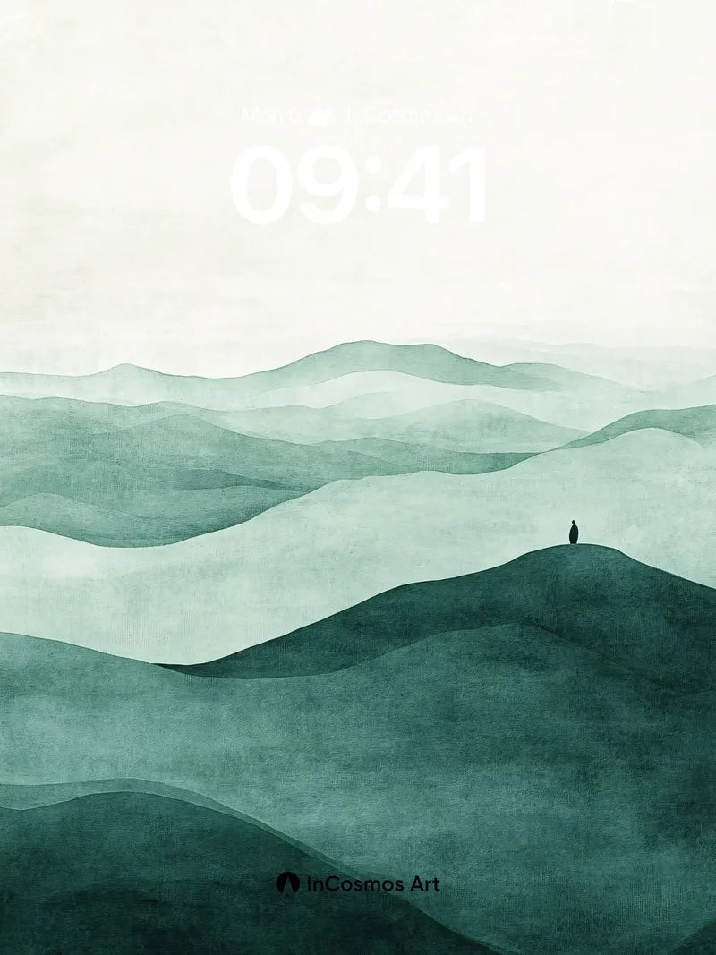 Serenity Ridge Wallpaper with Solitary Figure