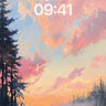 Serene Horizon Wallpaper with Misty Reflections wallpaper for iPhone, iPad & Mac