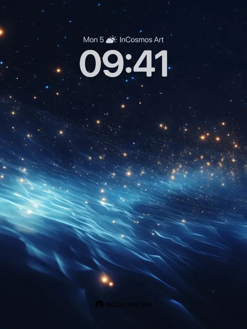 Cosmic Veil Wallpaper with Starlight Trails wallpaper for iPhone, iPad & Mac