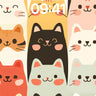 Whimsical Cat Stack Wallpaper with Kawaii Charm wallpaper for iPhone, iPad & Mac