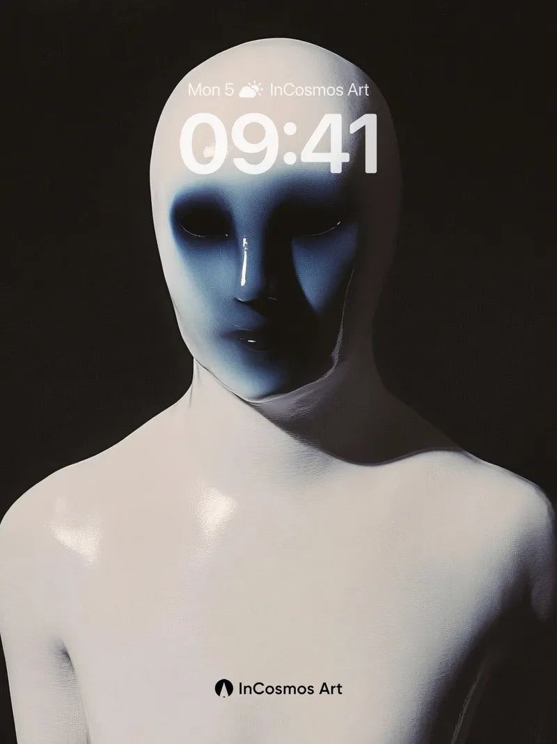 Silent Void Wallpaper with Icy Glow