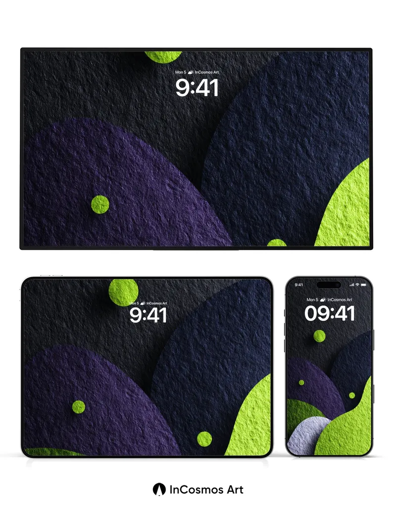 Luminous Wave Wallpaper with Textured Depths