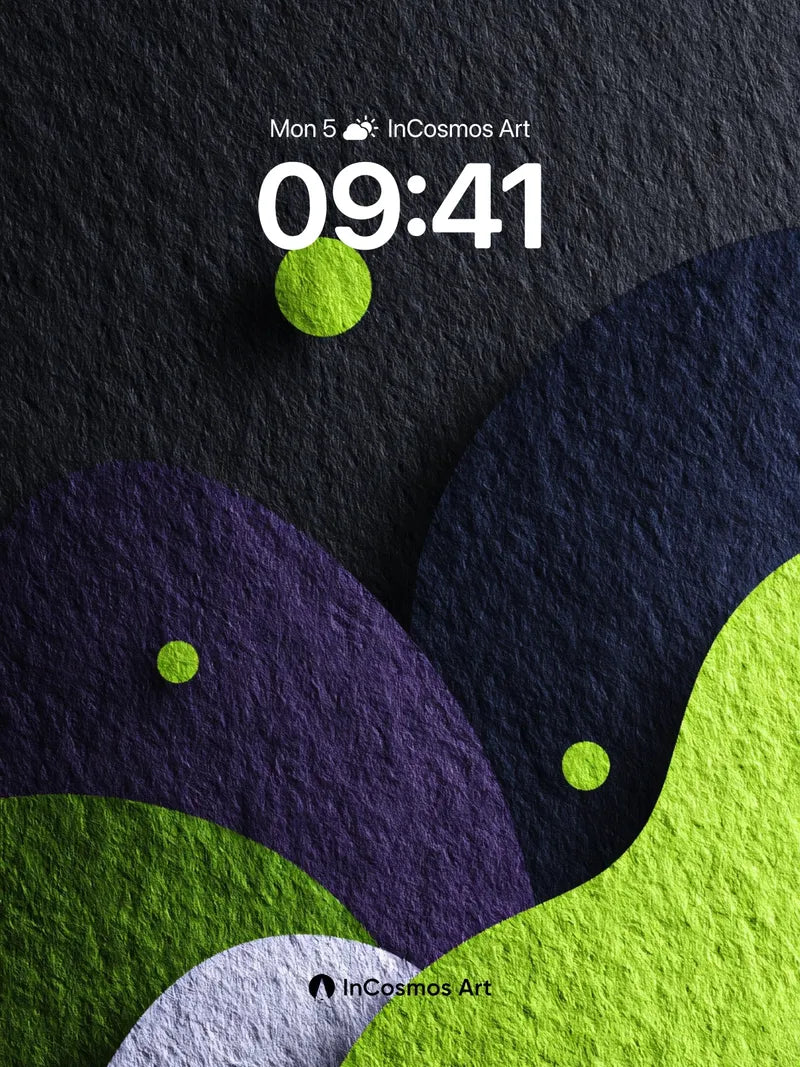 Luminous Wave Wallpaper with Textured Depths