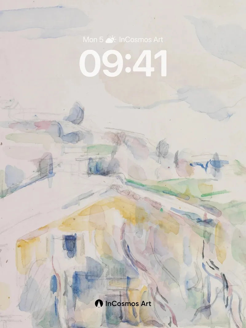 Whispering Watercolor Wallpaper with Soft Horizon