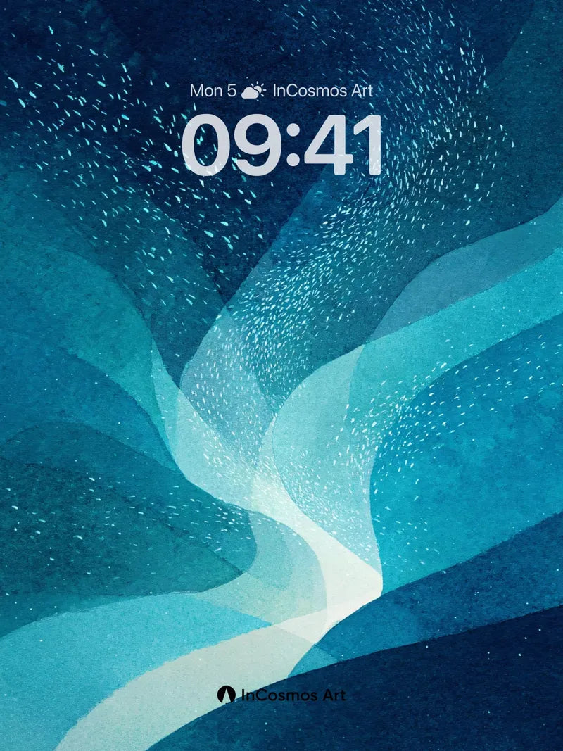 Deep Sea Currents Wallpaper in Gradient Flow wallpaper for iPhone, iPad & Mac