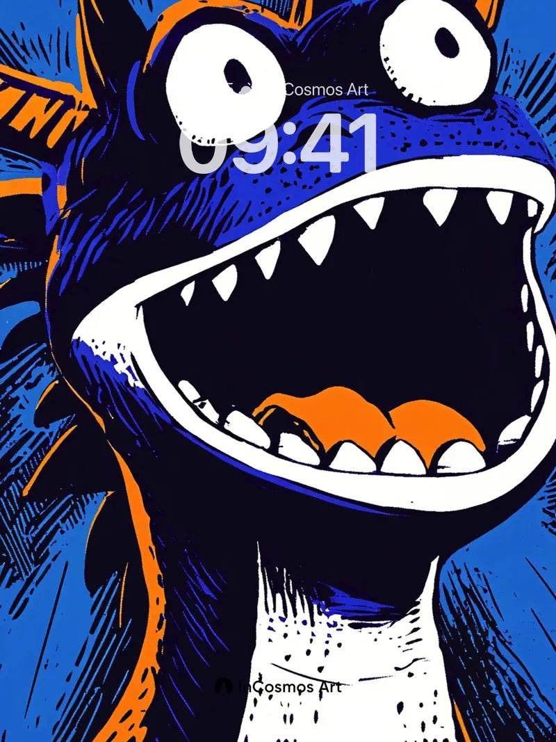 Chromatic Roar Wallpaper with Electric Spikes