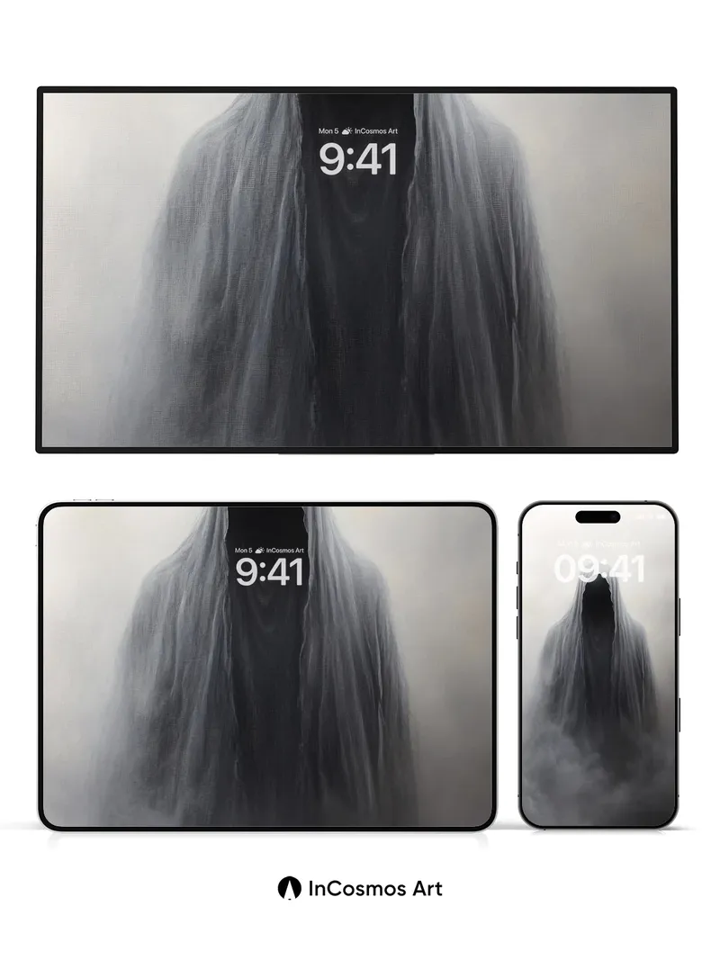 Ethereal Veil Wallpaper with Mist-Weaved Shadows