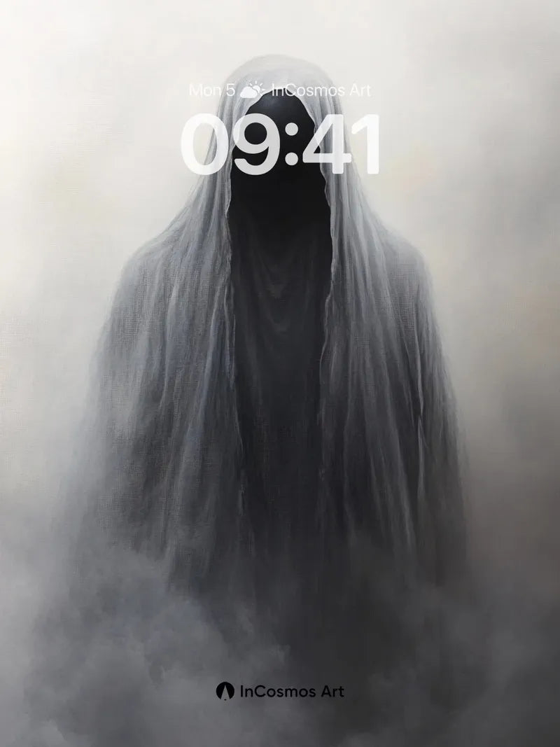 Ethereal Veil Wallpaper with Mist-Weaved Shadows