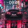 Neon Pulse Wallpaper with Rain-Soaked Reflections wallpaper for iPhone, iPad & Mac