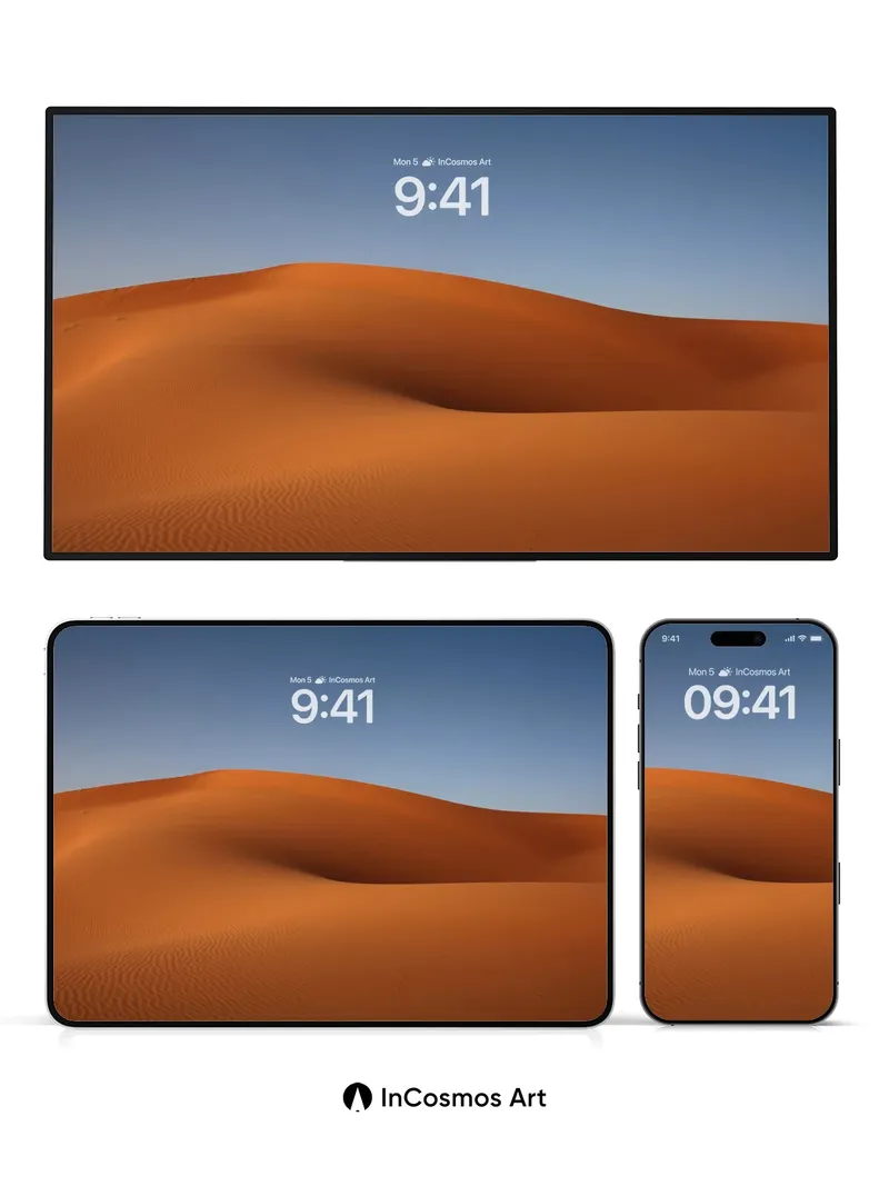 Serenity Dune Wallpaper with Golden Hush