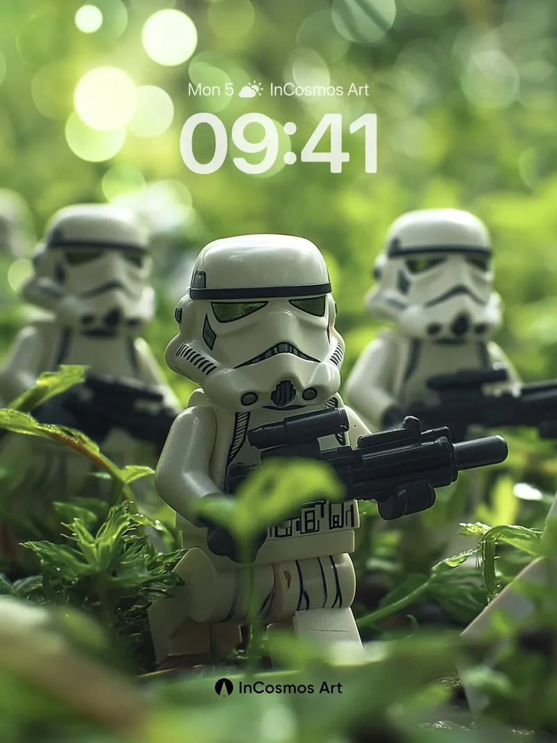 Forest Sentinels Wallpaper with LEGO Stormtroopers