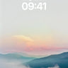 Serenity Over Mountains Wallpaper with Ethereal Hues wallpaper for iPhone, iPad & Mac