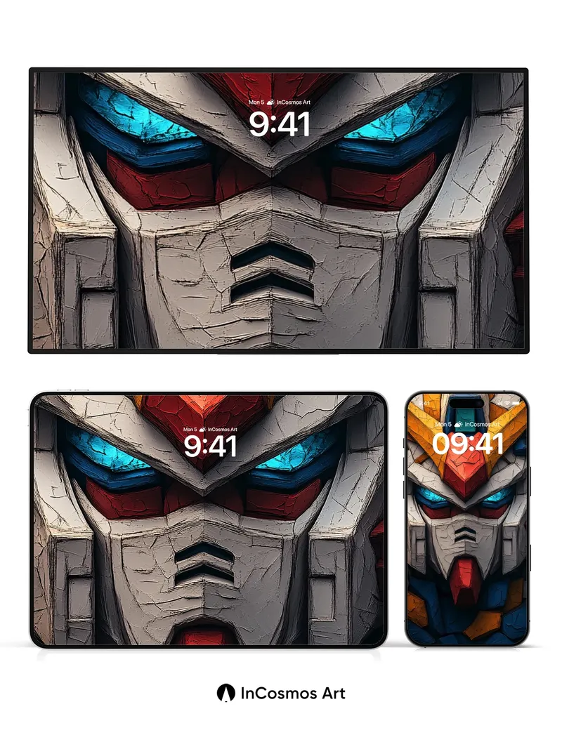 Futuristic Armor Wallpaper with Cracked Metal Soul