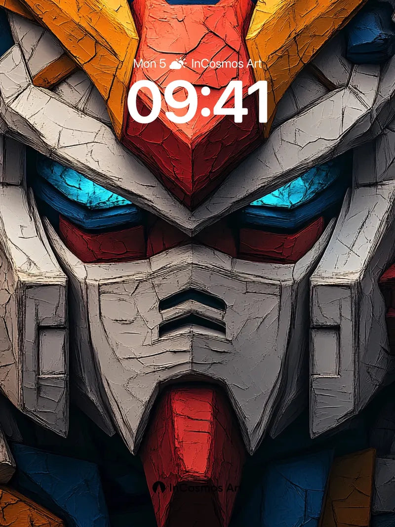 Futuristic Armor Wallpaper with Cracked Metal Soul