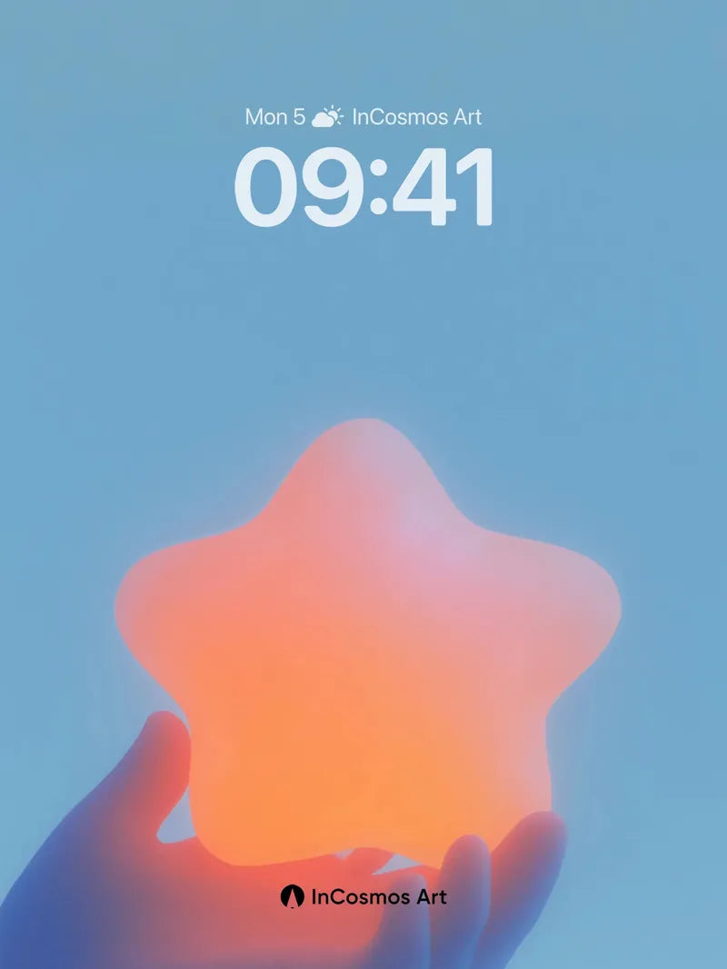 Serene Starlight Wallpaper with Soft Gradient Glow