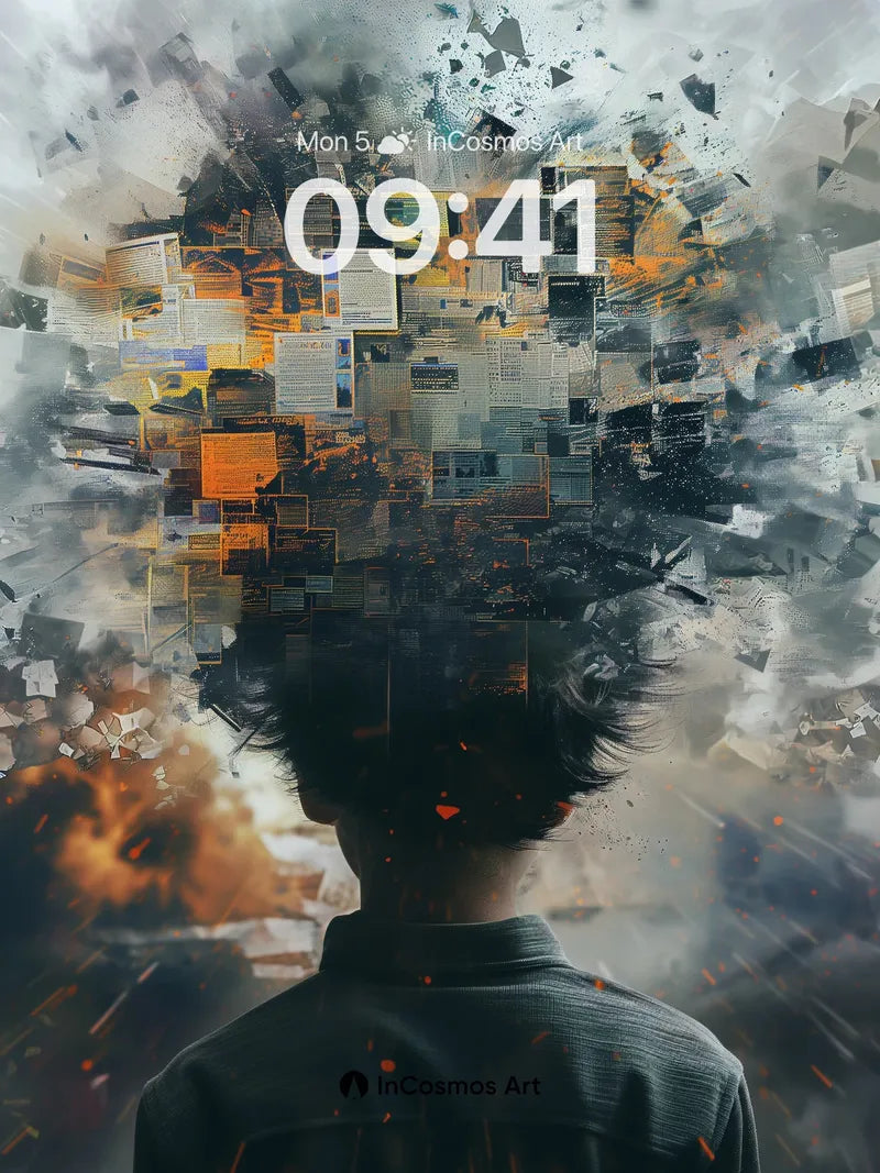 Mindstorm Collage Wallpaper with Digital Ash